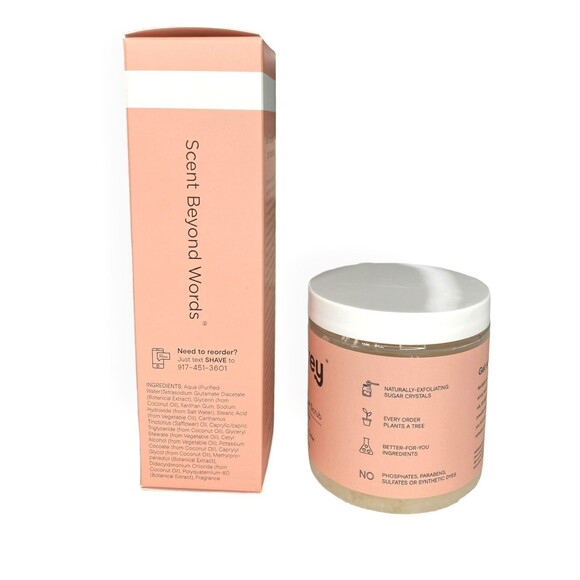 FREY Shave Lotion and Sugar Scrub Set (2 Products) Jasmine Rose White Cedar NEW - Picture 2 of 6